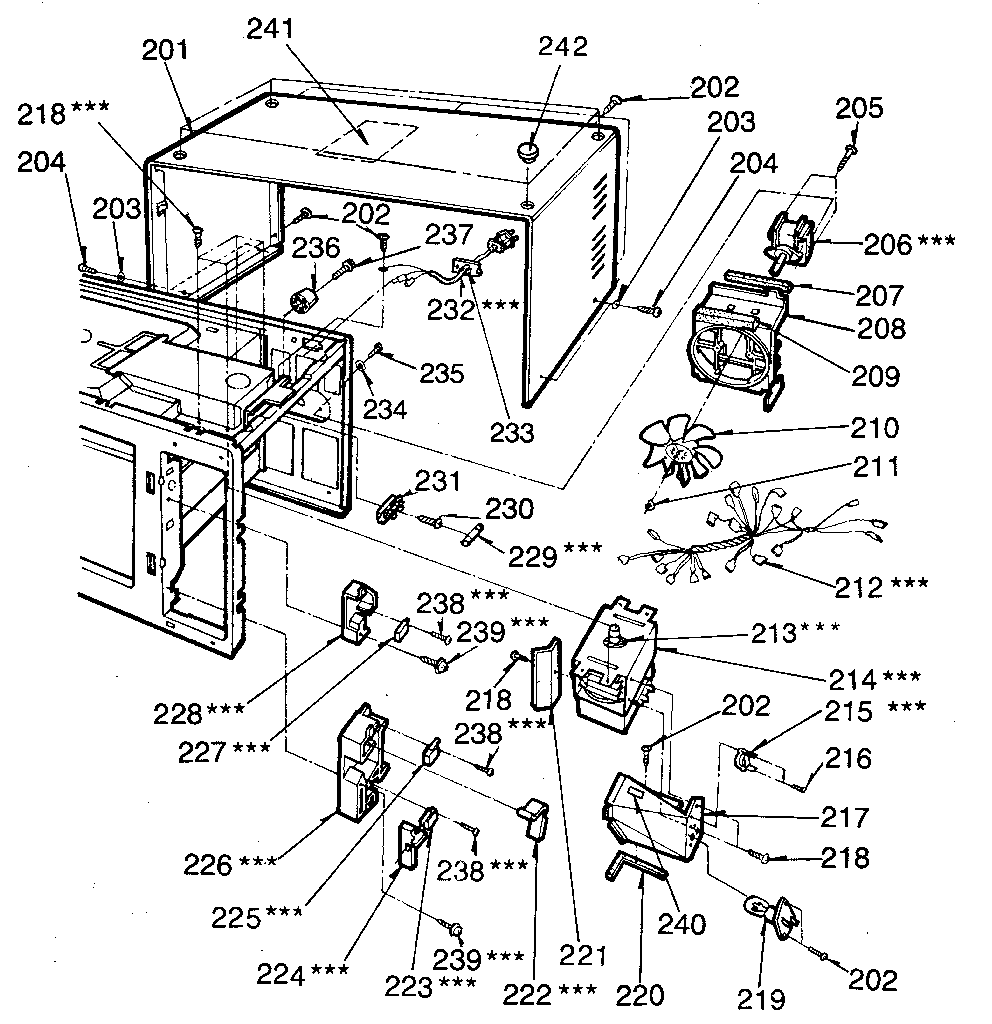 Kenmore 7218911280 switches and microwave diagram