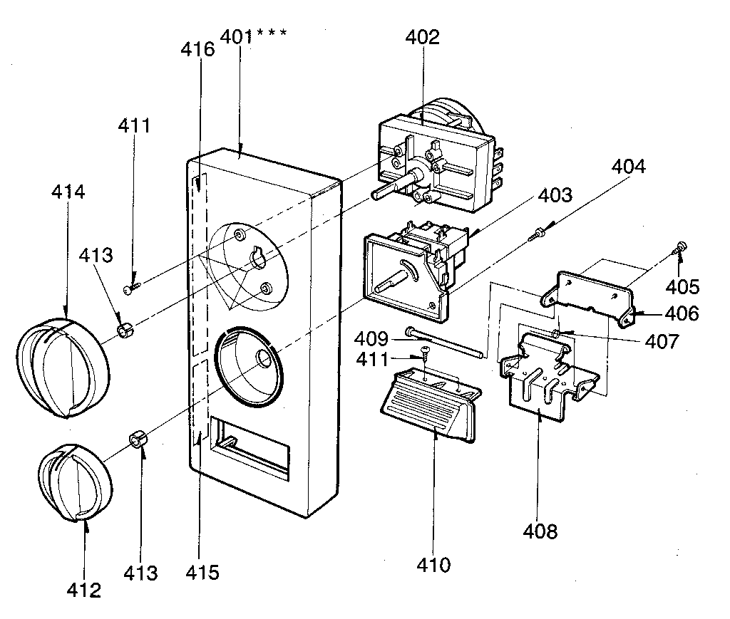 Kenmore 7218911280 control panel diagram