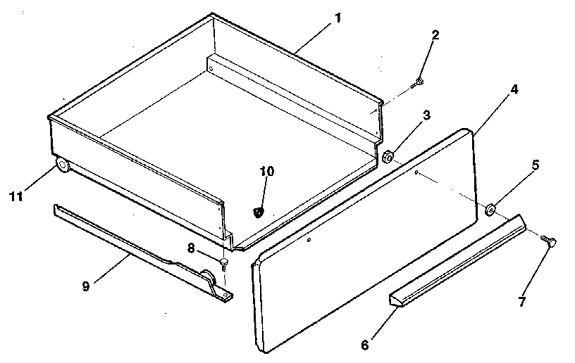 Kenmore 1199058811 storage drawer diagram