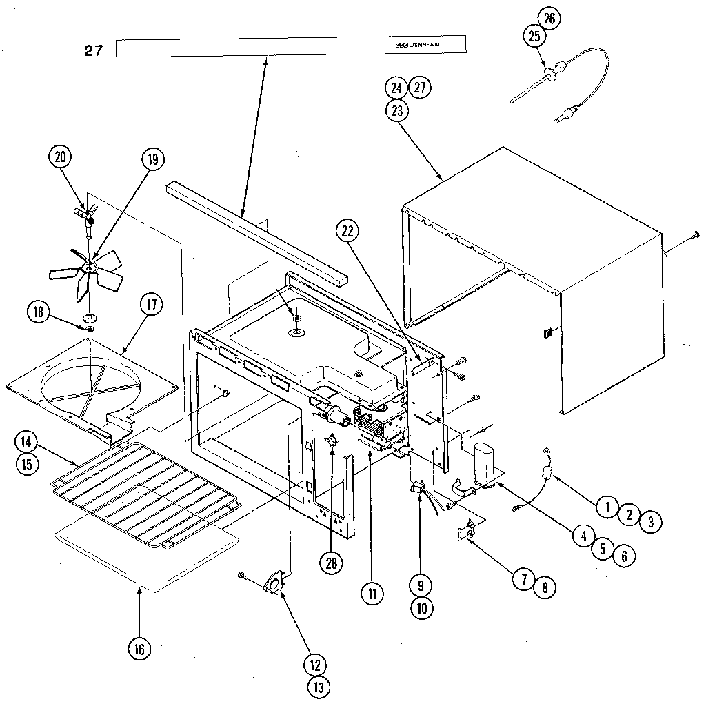 Kenmore 62921336 body/liner/trim upper oven diagram