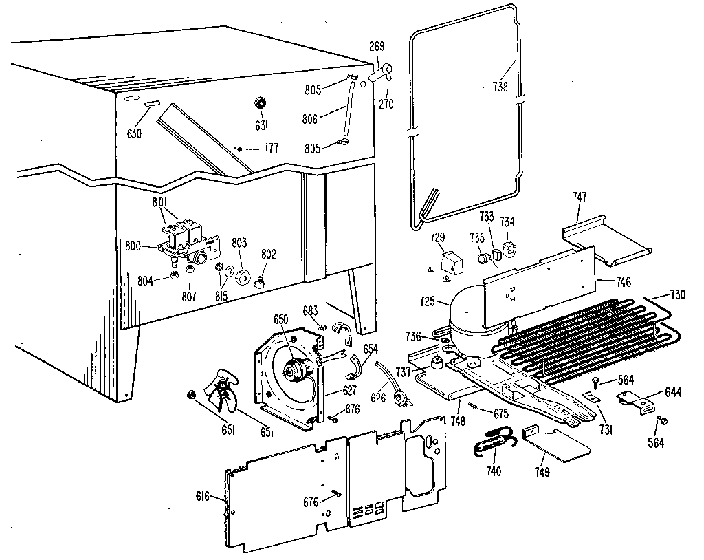 GE TFX22RLE unit parts diagram