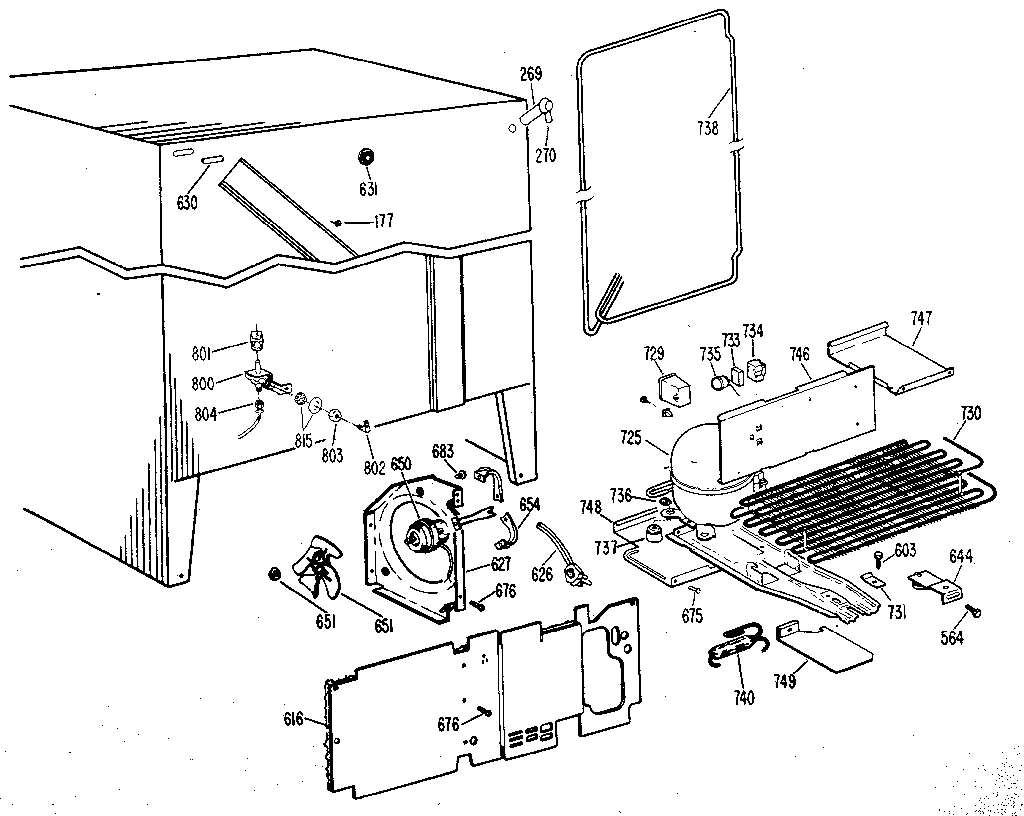 GE TFX20RLD unit parts diagram