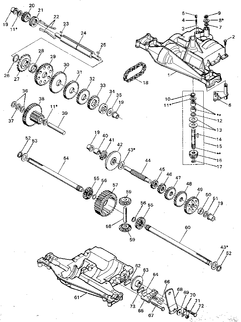 Footedana 4360-9 transaxle diagram