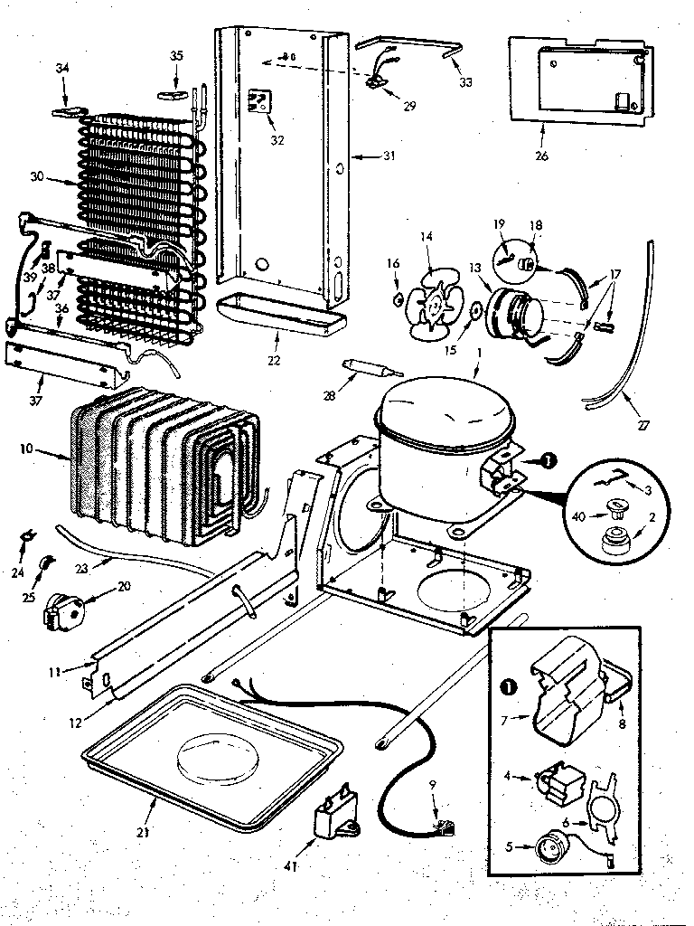 Jenn-Air JRSI202B/M8N01A refrigerator/unit compartment & system diagram