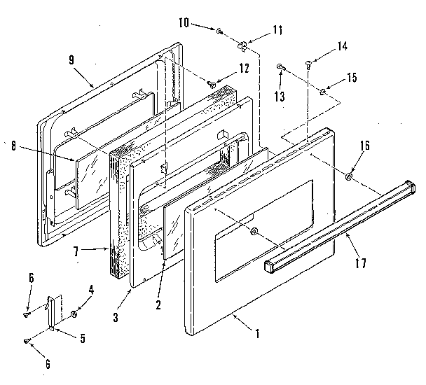Kenmore 2783128891 upper and lower door diagram