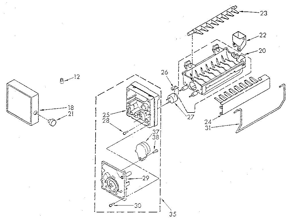 Kenmore 6128894050 icemaker diagram