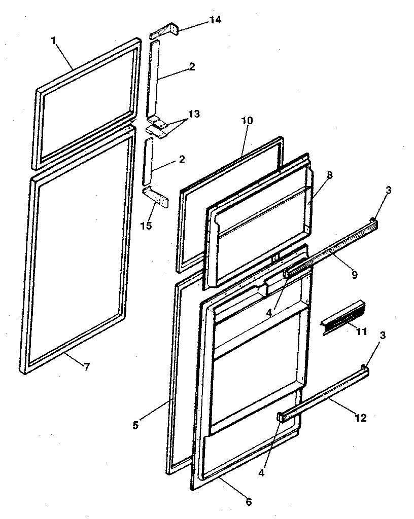 Kenmore 2538796281 door diagram