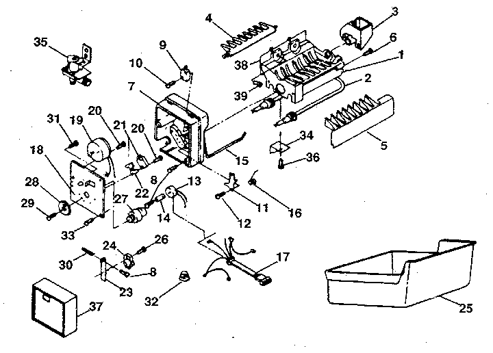 Kenmore 2538796281 ice maker diagram
