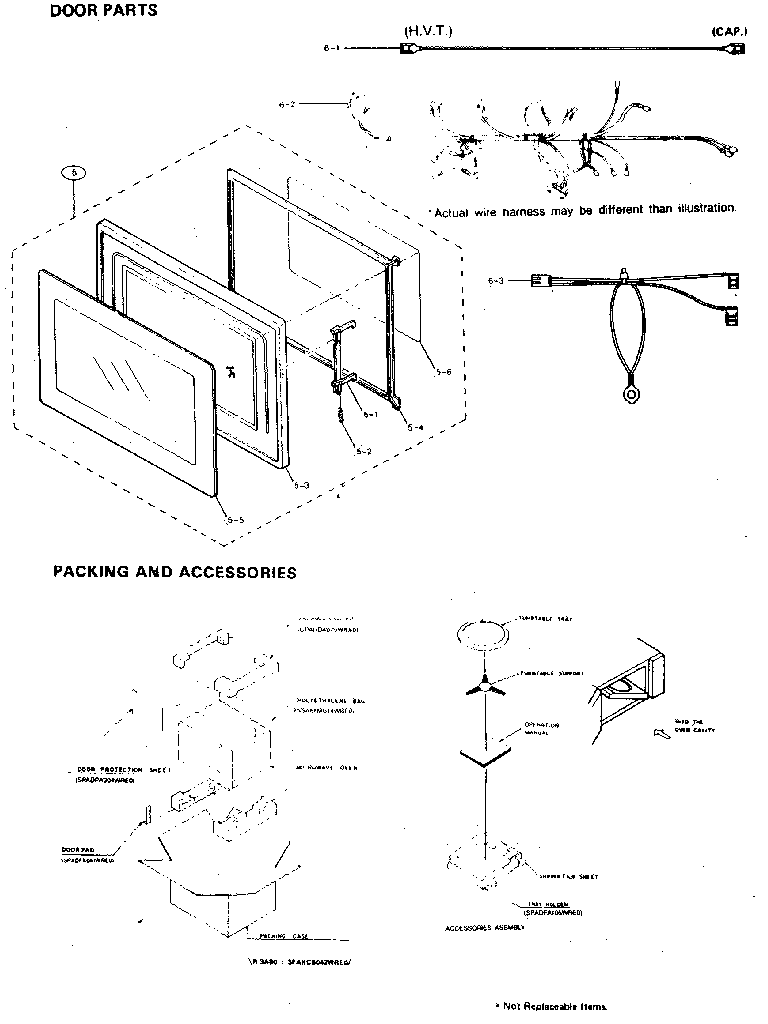 Sharp R-3A80 door parts diagram