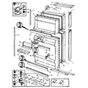 Jenn-Air JRT153B/M7C51A refrigerator/doors diagram