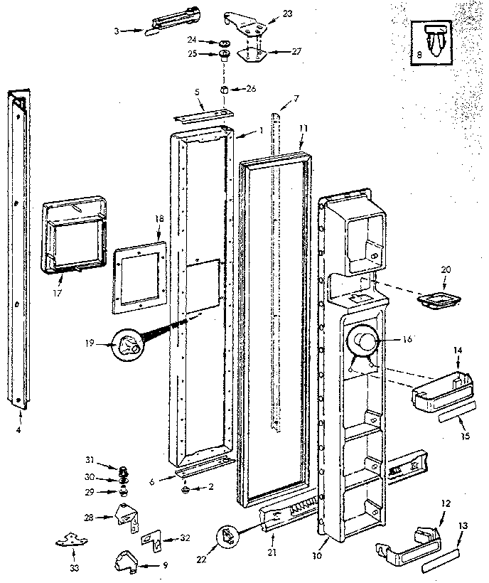 Jenn-Air JRSDX244B-M8N05A freezer door diagram