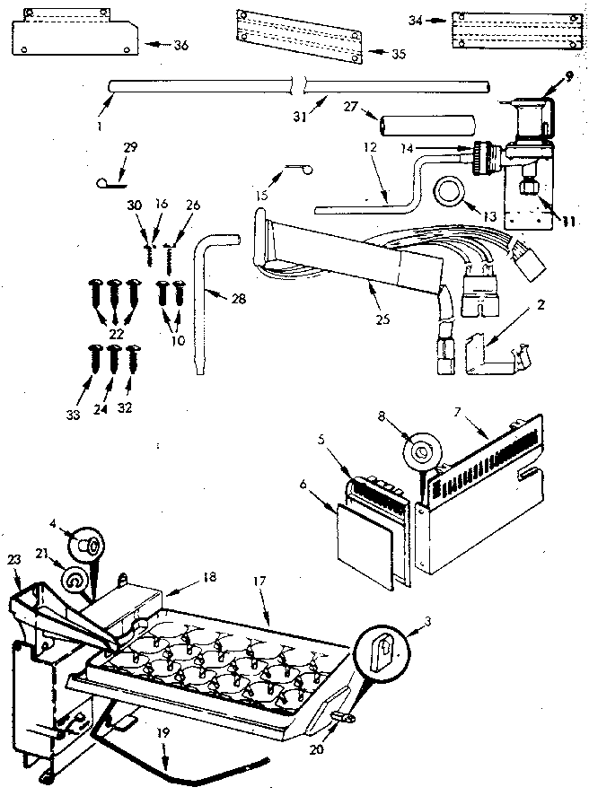Jenn-Air JRS223B-M7N06A ice maker station diagram