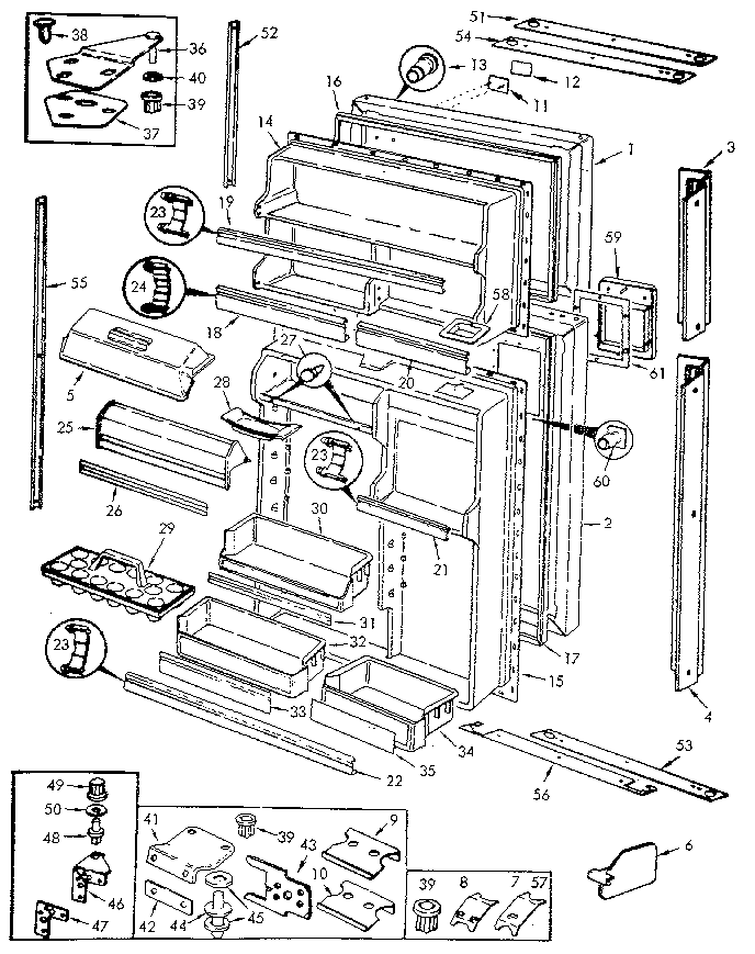 Jenn-Air JRTDX224LB/M8B14B doors diagram