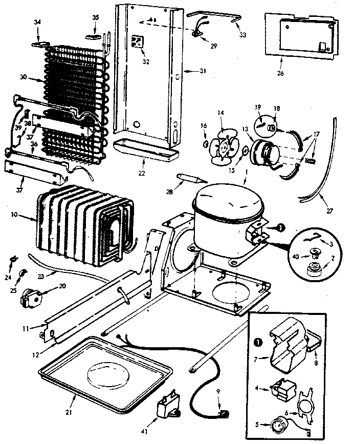 Jenn-Air JRSD224B/M8N61A unit compartment & system diagram