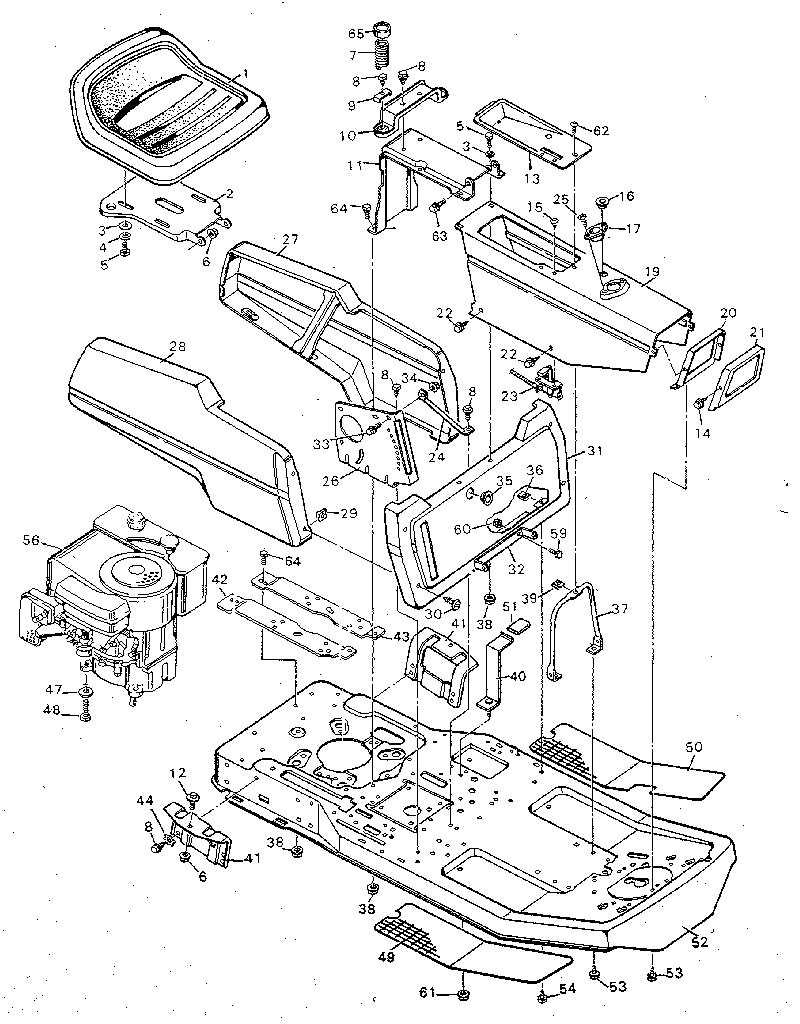 Craftsman 502254133 body chassis diagram