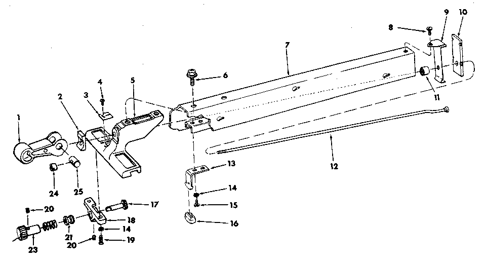 Craftsman 113298840 figure 3 - rip fence assembly diagram