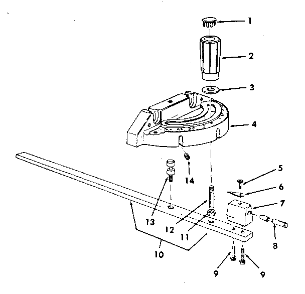 Craftsman 113298840 figure 4 - 9-29929 miter gauge assembly diagram