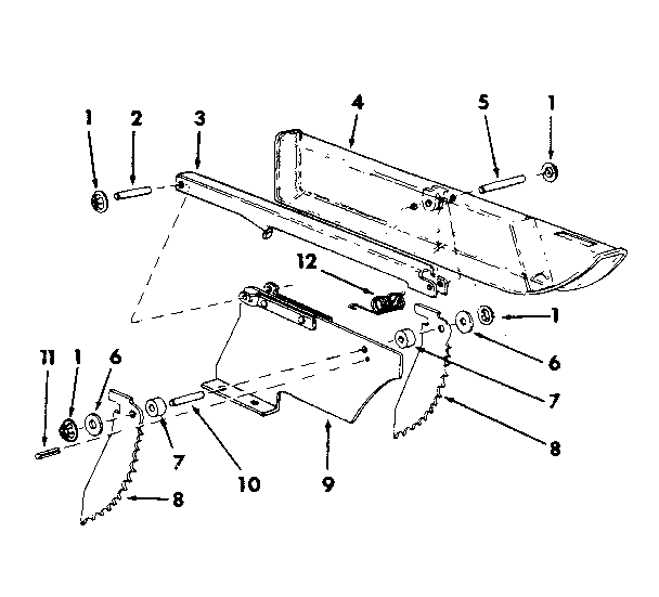 Craftsman 113298840 figure 5 - 62579 guard assembly diagram