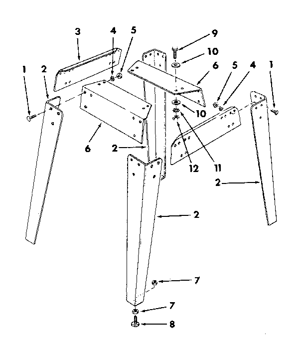 Craftsman 113298840 figure 7 - legs diagram