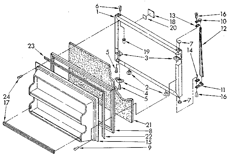 Whirlpool ET14JKYSN04 freezer door diagram