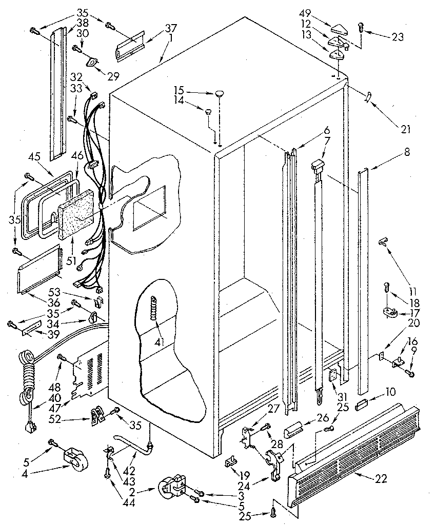 Whirlpool ED20PKXSF02 cabinet diagram