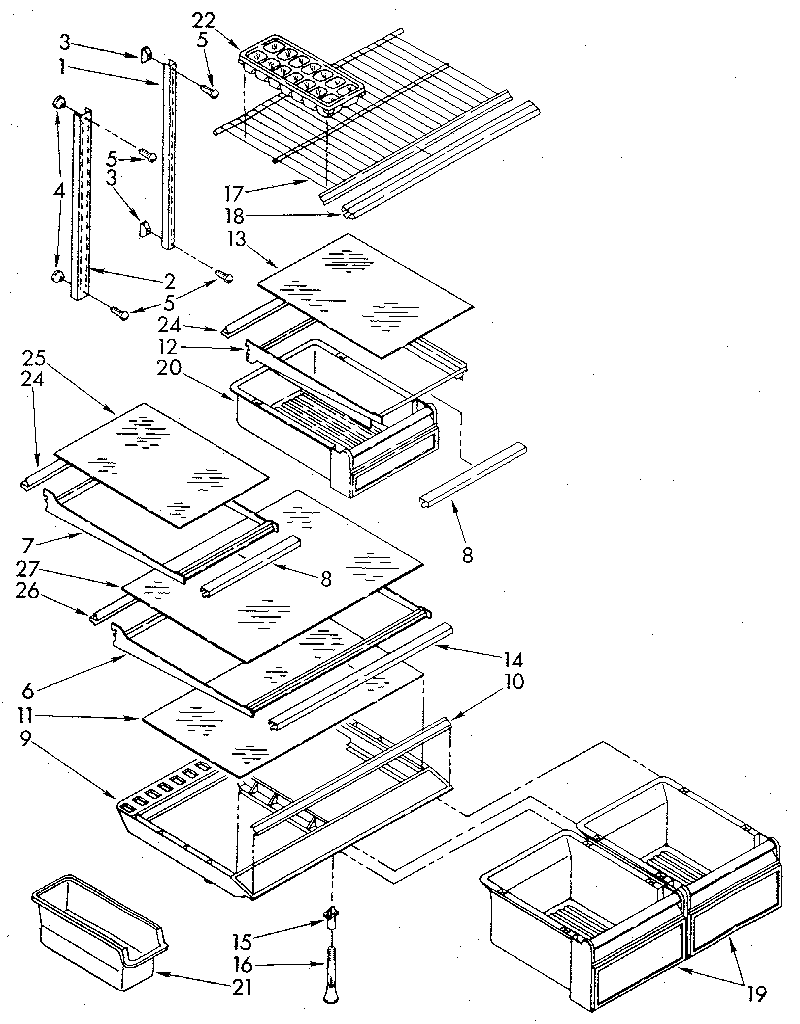 Whirlpool ET18GKXSW07 shelf diagram