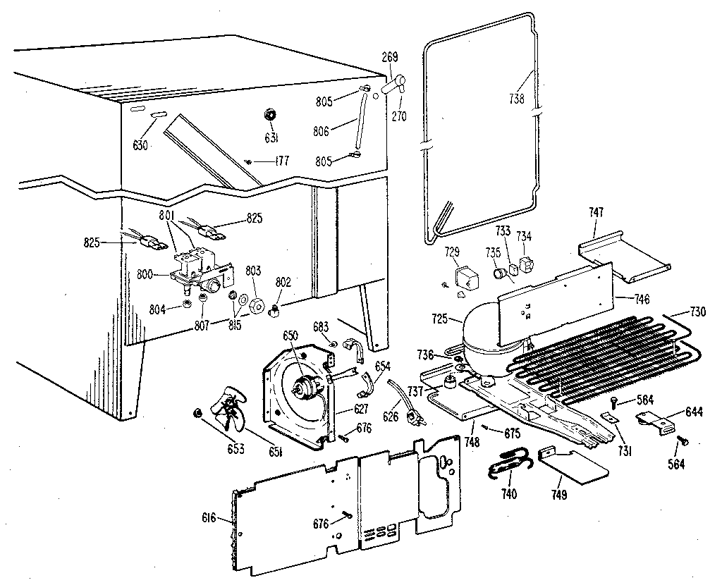 GE TFX24RLG unit parts diagram