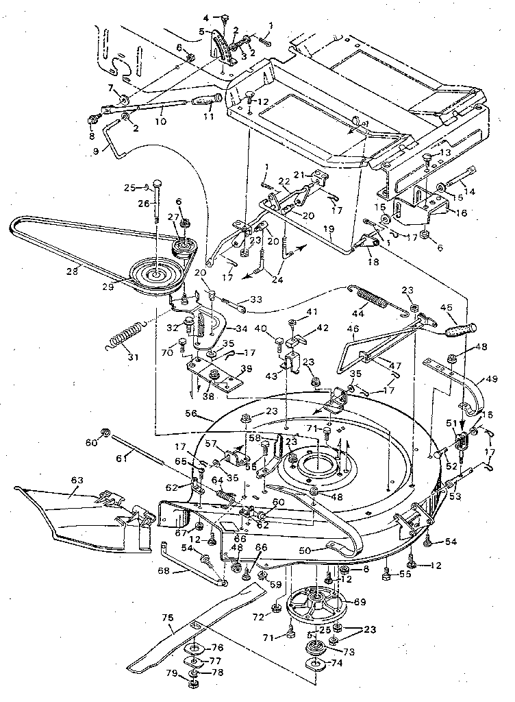 Craftsman 502256172 mower housing diagram