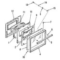 Kenmore 9114228893 oven door section diagram