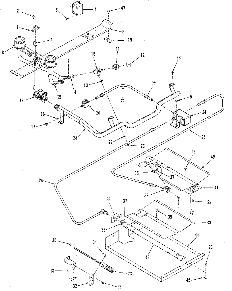 Kenmore 2783548812 burner section diagram