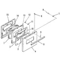 Kenmore 9114028893 oven door section diagram