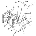 Kenmore 9114028893 oven door section diagram