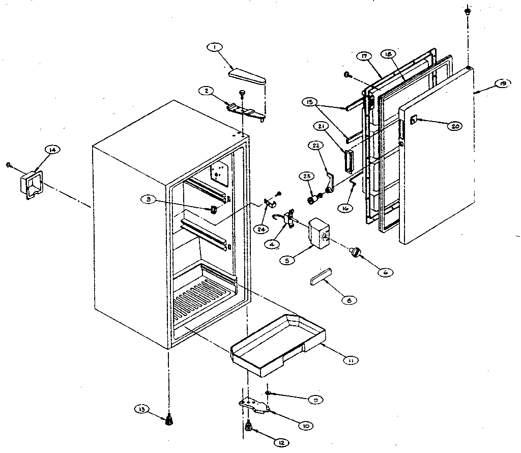 Kenmore 5648291580 door assembly diagram