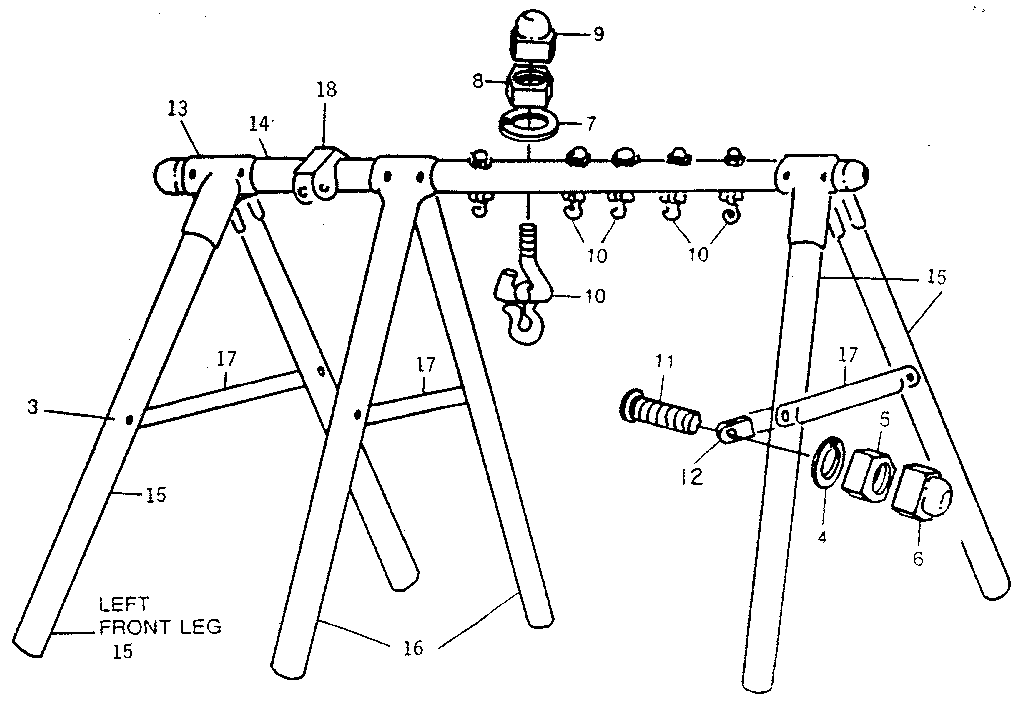 Sears 512725061 a-frame diagram