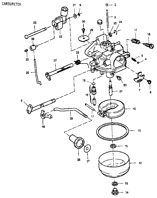 Craftsman 225581501 carburetor diagram