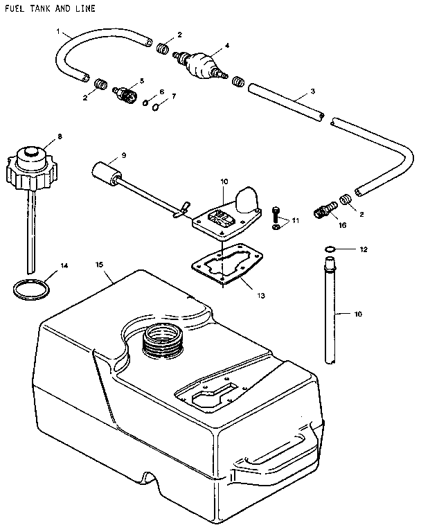 Craftsman 225581501 fuel tank and line diagram