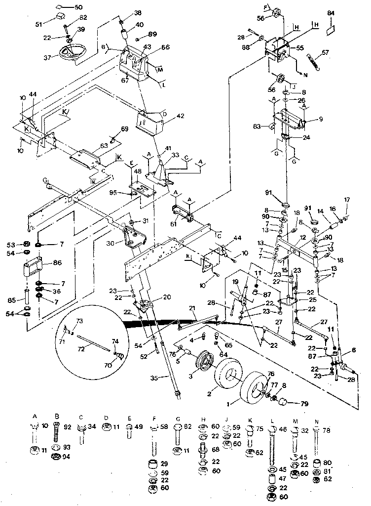 Craftsman 917255919 steering diagram