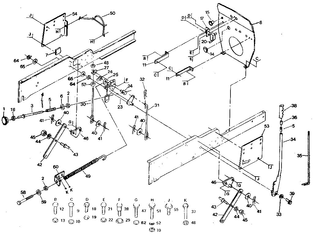 Craftsman 917255919 mower lift diagram