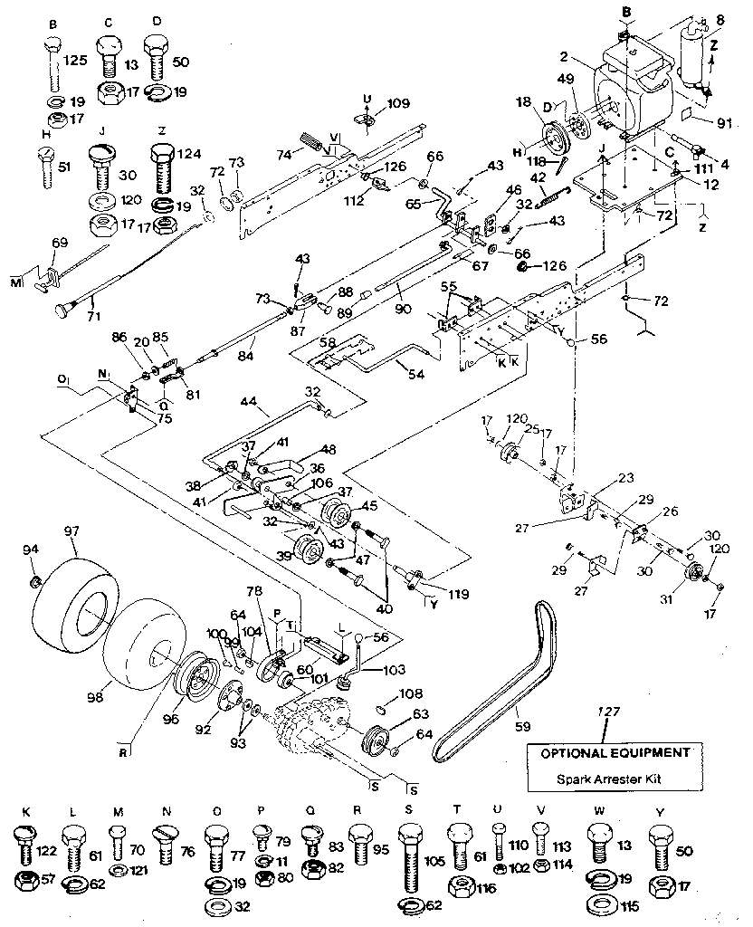 Craftsman 917254480 ground drive diagram