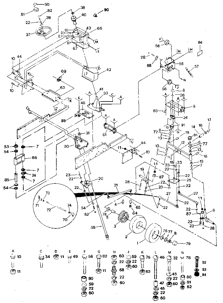 Craftsman 917254480 steering diagram