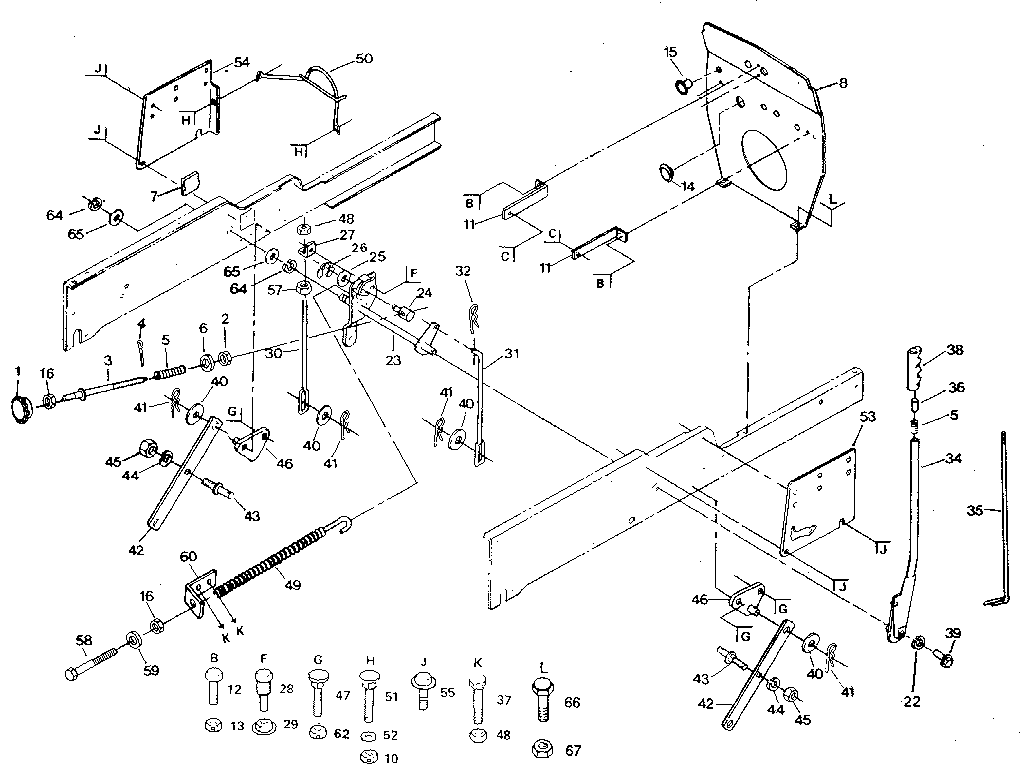 Craftsman 917254480 mower lift diagram