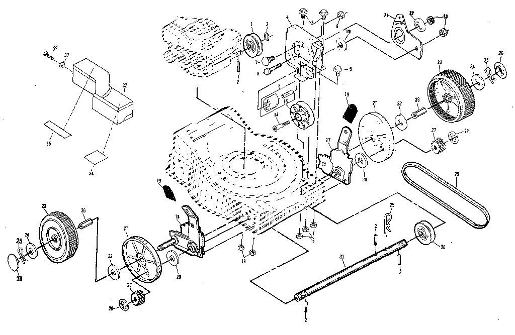 Craftsman 917327130 wheel assembly diagram