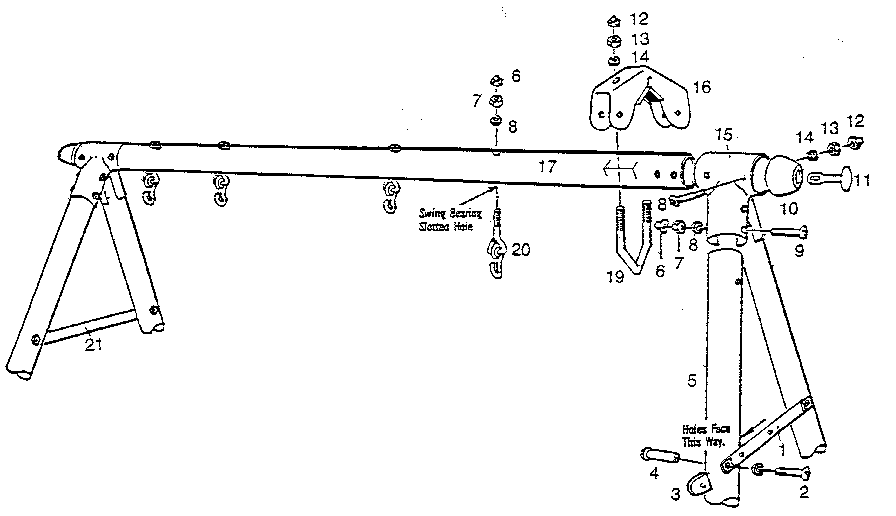 Sears 786720950 a-frame assembly diagram