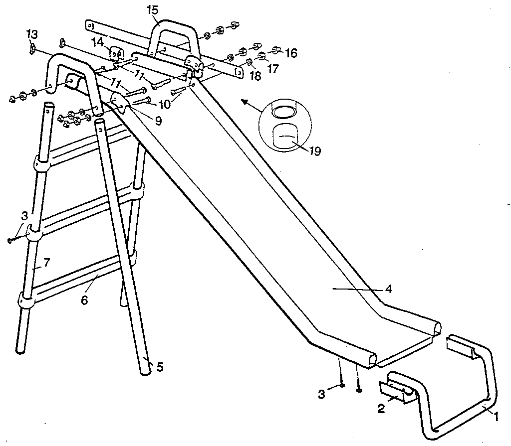 Sears 786720950 slide assembly diagram