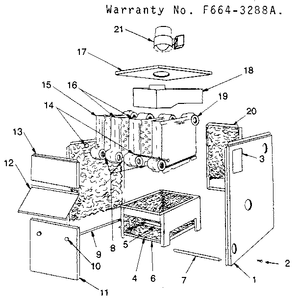 Kenmore 229964350 jacket - section and base diagram