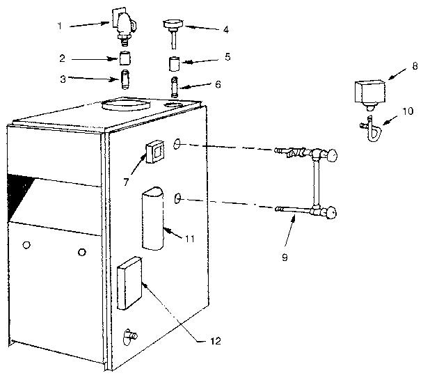 Kenmore 229964350 boiler controls and piping diagram