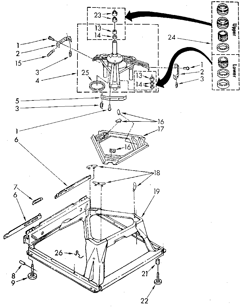 Whirlpool LA9800XTM0 machine base diagram