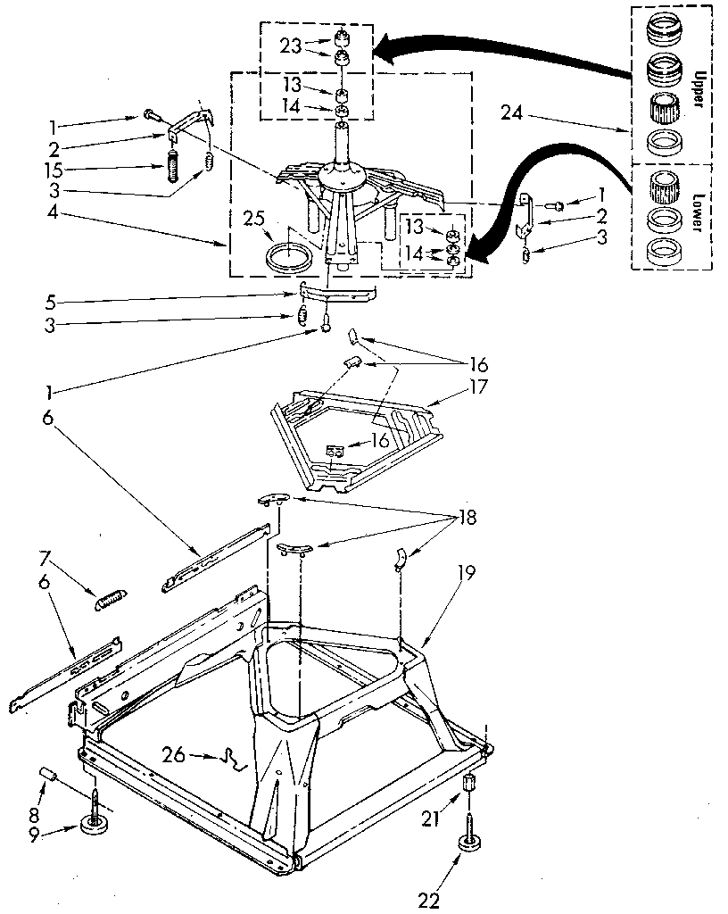 Whirlpool LA5580XTG0 machine base diagram