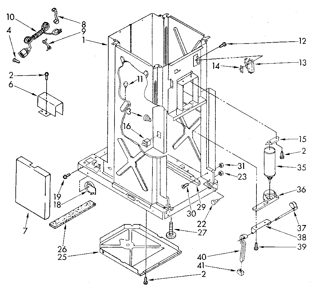 Kenmore 6651398180 frame diagram