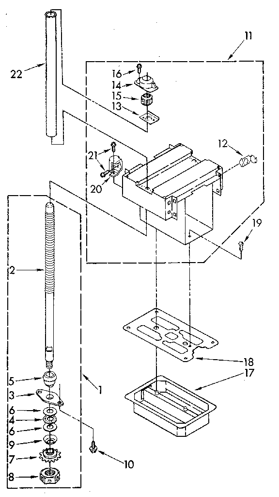 Kenmore 6651398180 powerscrew and ram diagram